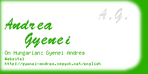 andrea gyenei business card